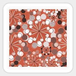 Abstract Floral Neck Gator Floral Orange Mod Abstract Sticker